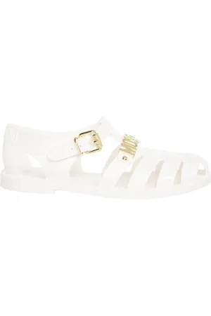 Moschino Flat Sandals, female, , 5 UK, Adjustable Jelly Sandals, Plain Pattern