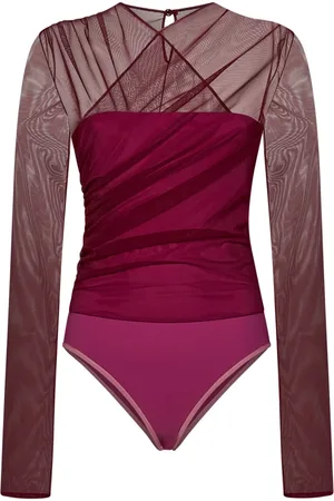 Nensi Dojaka Body, female, , M, Tulle Top with Gatherings