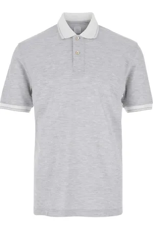 ELEVENTY Polo Shirts, male, , 2XL, Grey Polo Shirt with Short Sleeves
