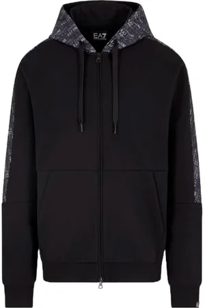 EA7 Zip-throughs, male, , XL, Jumper with Hood and Zipper