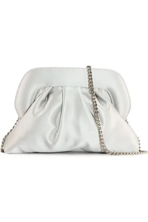 ROBERTO FESTA Grey Satin Ophelia Bag with Chain