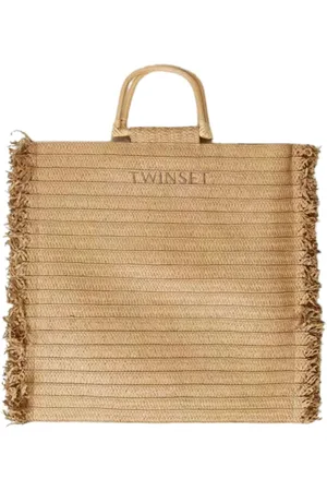 Twin-Set Handbags, female, , ONE SIZE, Woven Spiral Shopper Bag