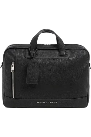 Armani Exchange Laptop Bags & Cases, male, , ONE SIZE, Adjustable Briefcase with Detachable Strap