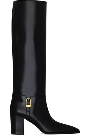 Saint Laurent Elegant Leather Ankle Boots