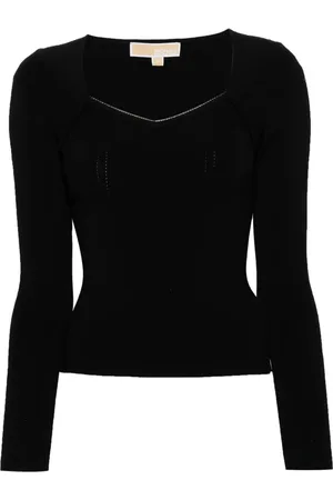Michael Kors Bustier Blouse with Gem Trim