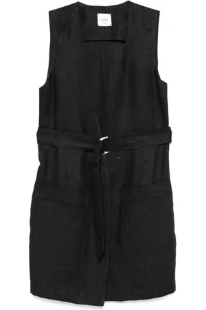 ALYSI Sleeveless V-Neck Jumper with Belt