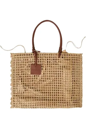 Twin-Set Straw Shopper Bag with Charm