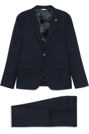 Manuel Ritz Navy Dress with Rear Vents