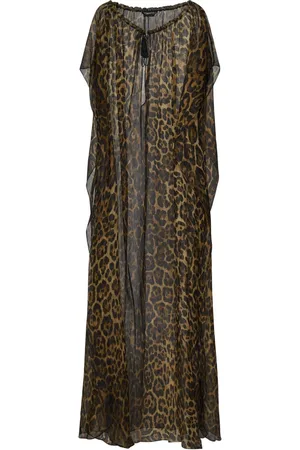 Tom Ford Maxi Dresses, female, , ONE SIZE, Leopard Print Silk Dress