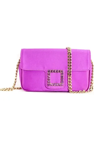 ROBERTO FESTA Cross Body Bags, female, , ONE SIZE, Fuchsia Lunette Shoulder Bag with Crystal