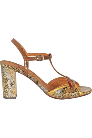Chie Mihara Python Print Leather Sandals