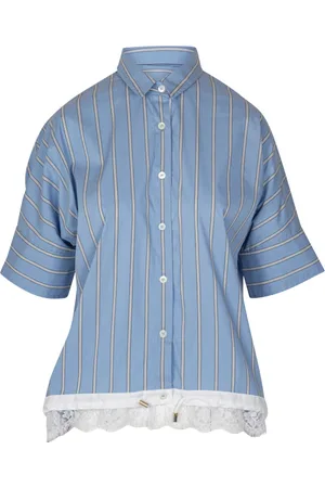 SEMICOUTURE Shirts, female, , S, Lace Poplin Shirt