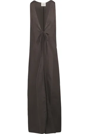 ALYSI Long Silk Vest with Front Opening