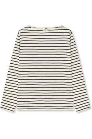 Mads Norgaard Long Sleeve Tops, female, , XS, Striped Boat Neck Long Sleeve Tee