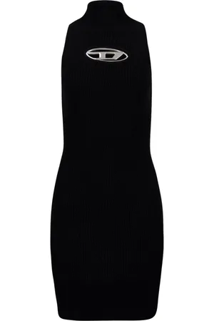 Diesel Knitted Dresses, female, , M, Ribbed Sleeveless Dress