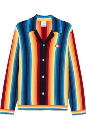 Casablanca Cardigans, male, , L, Sponge Effect Jacket with Logo