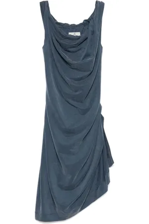 Vivienne Westwood Side Slit Cowl Neck Dress