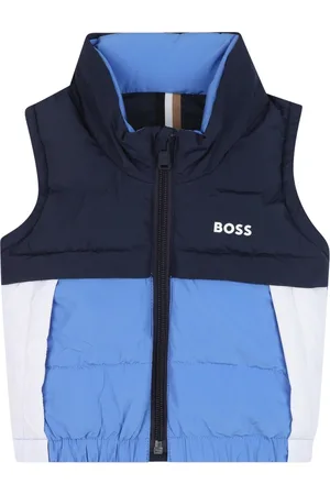 HUGO BOSS Navy Colourblock Down Gilet for Boys