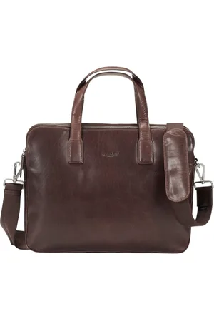 Howard London Dark Leather Laptop Bag