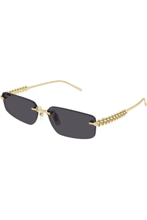 Cartier Sunglasses, unisex, , L, Gold Rimless Sunglasses Clash Style