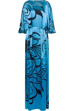 Alberta Ferretti Floral Satin Dress