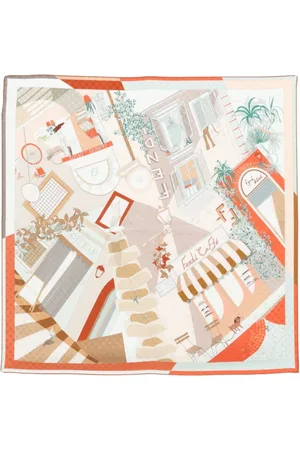 Fendi Silk Scarf Rome Print