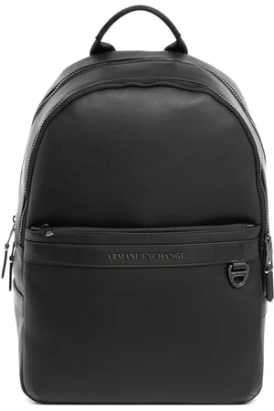 Armani Exchange Stylish Zippered Plain Backpack with Logo