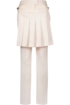 Fendi Slim-fit Trousers, female, , S, Wool Cigarette Trousers