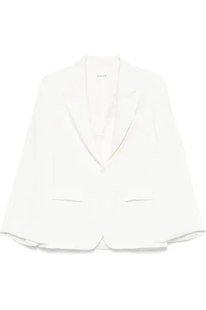 P.A.R.O.S.H. Blazers, female, , S, Cream Jacket with Front Button Fastening