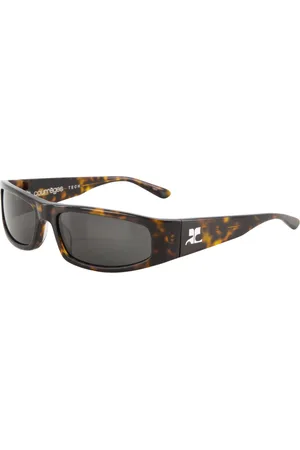 Courrèges Tech Sunglasses with Tortoiseshell Print