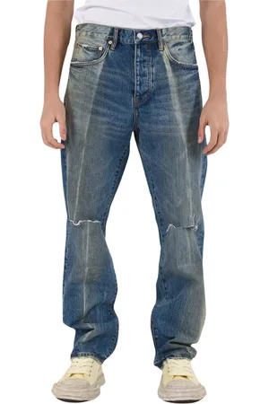 Purple Brand Straight Leg Denim Jeans Frayed Hem