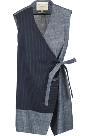 Alessia Santi Vests, female, , L, Linen and Cotton Sleeveless Gilet