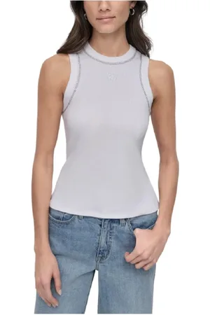 DKNY Rhinestone Neck Top for Elegant Style