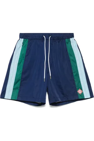 Casablanca Pleated Drawstring Shorts with Pockets