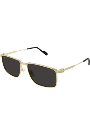 Cartier Gold Rectangle Sunglasses