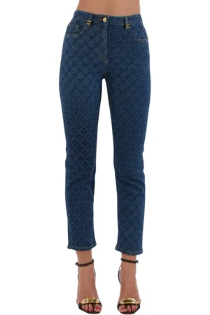 Elisabetta Franchi Skinny Jeans, female, , W28, Diamond Print Denim Jeans