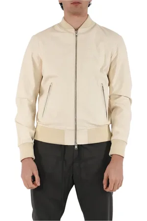 DFOUR Leather Jackets, male, , XL, Slim Fit Leather Bomber Jacket