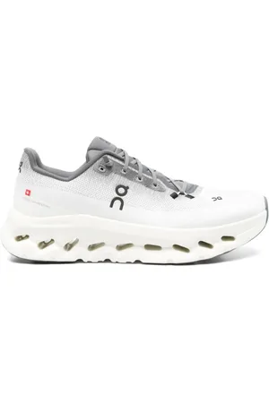 On Running Running Shoes, male, , 11 UK, Grey Knitted Trainers Chunky Sole