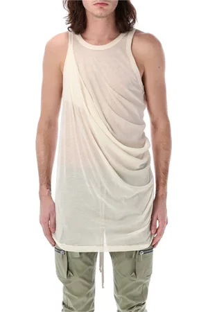 Rick Owens Sleeveless Tops, male, , S, Natural Anthem Tank Top