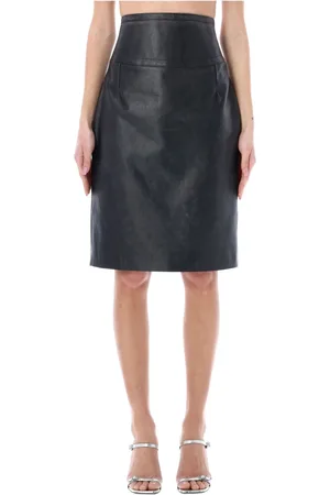 Givenchy Leather Skirts, female, , S, High Waist Skirt Ss23