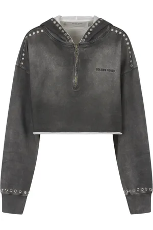 Golden Goose Hoodies, female, , XS, Journey Cropped Zipped Hoodie