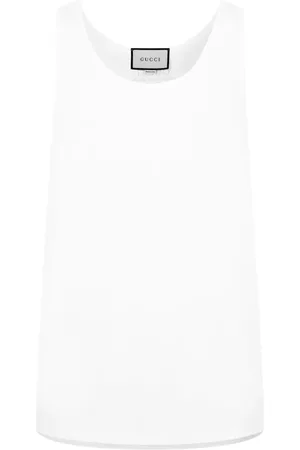 Gucci Sleeveless Tops, male, , L, Scoop-Neck Logo Tank Top