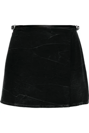 Givenchy Short Skirts, female, , M, Cotton Washed Denim Skirt