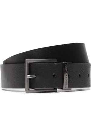 Armani Exchange Belts, female, , 2XS, Leather Belt with Rectangular Buckle
