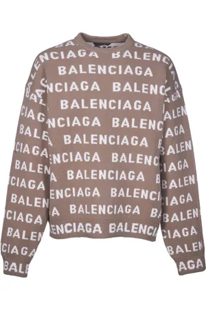 Balenciaga Round-neck Knitwear, male, , S, Logo Jumper