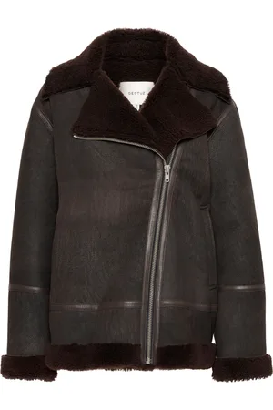 Gestuz Leather Jackets, female, , M/L, Shearlygz Oz Jacket