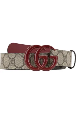 Gucci Belts, male, , 120 CM, Leather Belt with Logo Buckle
