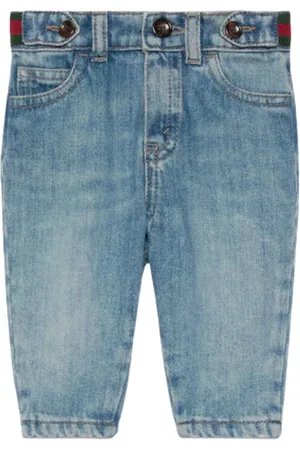 Gucci Washed Jeans with Web Detail