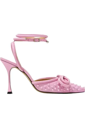 Mach & Mach Pumps, female, , 4 UK, Leather Bow Stiletto Heels