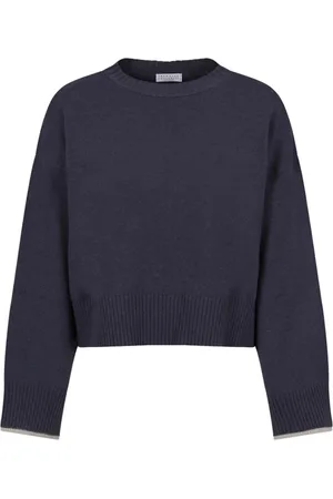Brunello Cucinelli Round-neck Knitwear, female, , M, Cashmere Jumper for Women
